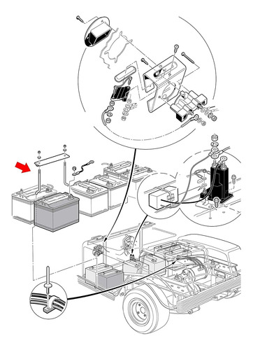 Sabeweile Golf Cart Battery Sostenga Placa De Mantenimiento
