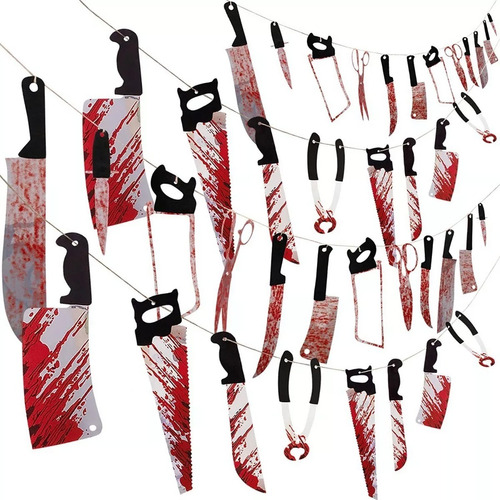 Halloween Fiesta Decoracion Kits De Sangre Cuchillo 4 Tiras