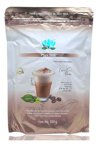 Proteína Soya Chícharo Café 500 G Pure Shk Pure Health