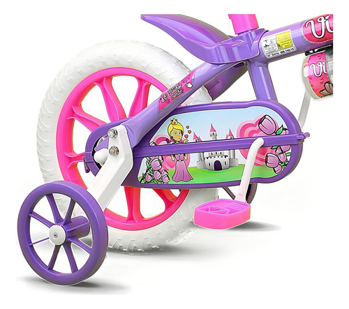 Bicicleta Infantil Infantil Nathor Violet Aro 12 Freio Tambo