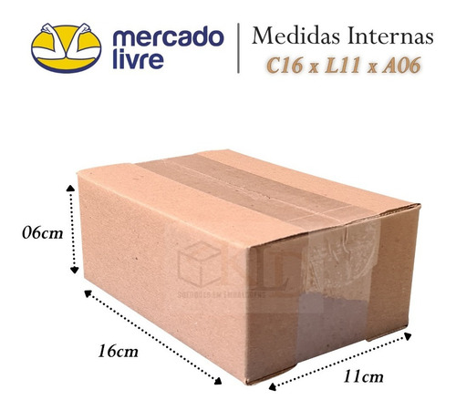 Imagem 5 de 8 de 100 Caixas De Papelão 16x11x6 Melhor Preço
