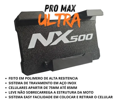 Suporte Celular Moto Honda Nx500 Pro Max Ultra 2.2 | Parcelamento