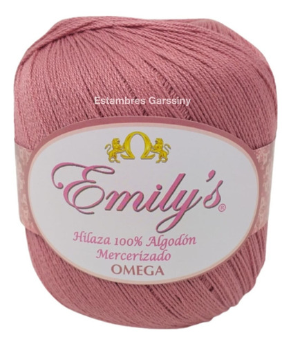 Hilaza Emily's Omega 100% Algodón Bola De 150g Color Palo de rosa