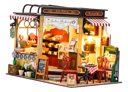 Casas De Muñecas Diy Con Muebles Panadería Diorama Adornos
