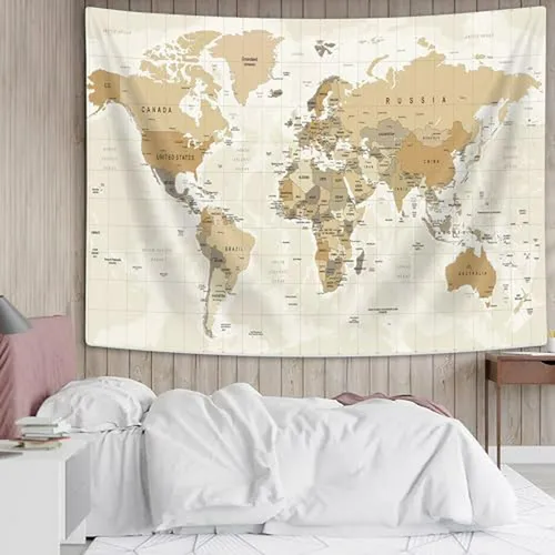 Tapiz De Mapa Del Viejo Mundo, Tapiz De Mapa Del Mundo Para