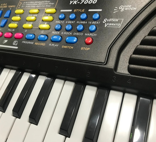 Imagen 5 de 8 de Teclado Piano Sanrai Organo Musica 49 Teclas Yk7000