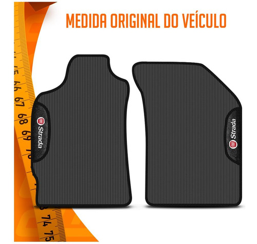 Jogo Tapete Strada 99 A 2006 Cabine Simples Borracha 2 Pçs