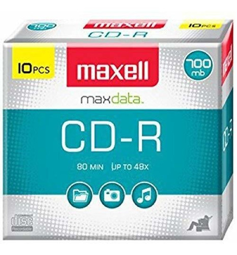 Maxell Max*****cd Recordable Media, Cd-r, 40x, 700 Mb, 10 Pa