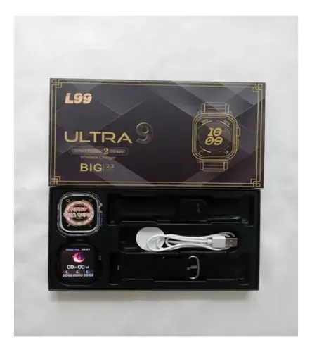 Combo De Reloj Smartwatch Ultra 9 L99 Doble Pulso Big 2.3