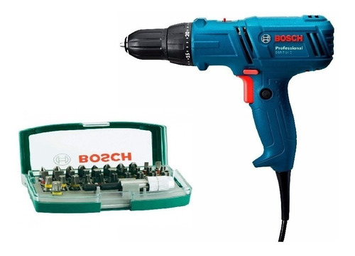 Atornillador Bosch Gsr 7-14e Contr. De Tor+ Juego Puntas