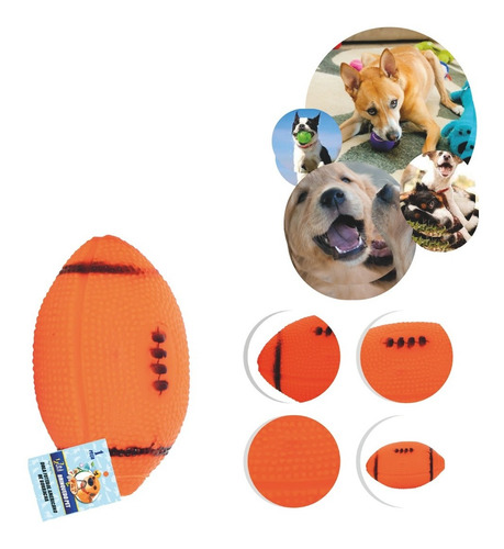 Imagem 4 de 6 de Kit 10 Mordedor Para Cão Bola Borracha Americana Pet Atacado