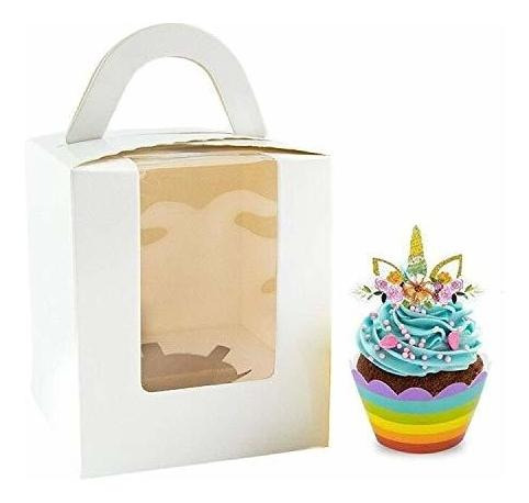 Estuche Individual Para Cupcake Ventana 24 Unidad Boda