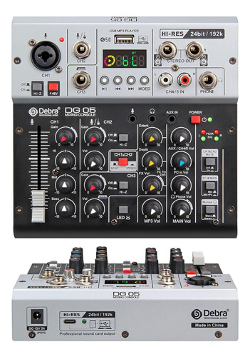 Mezclador De Audio Profesional Debra Dg-05 