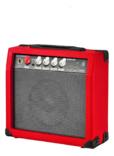 Stringo Amplificador Guitarra Electrica 20 W Color Rojo Mp3