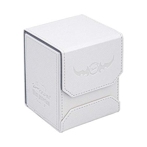 Caja De Baraja De Cuero , Color Blanco, Para Cartas Coleccio