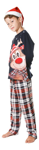 Pijama Navideña Niño Y Niña Familiar Reno Navidad Pareja