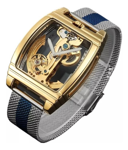 Reloj Golden Bridge Transparente Esqueleto Reloj Correa De P