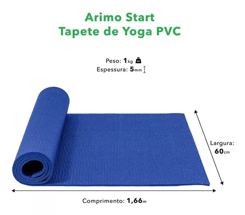 Esterilla de yoga de viaje con motivo azul