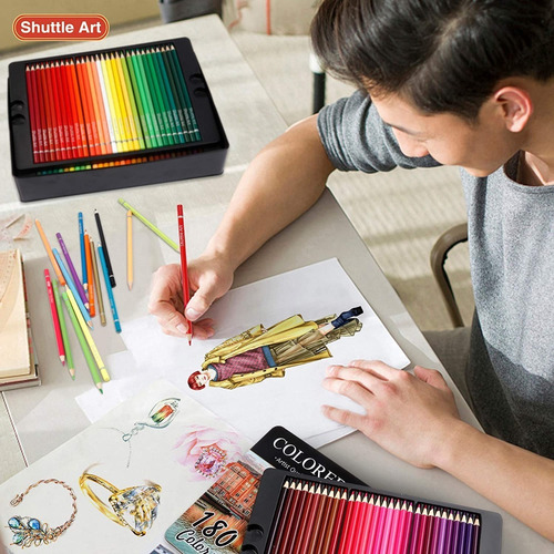 Imagen 7 de 8 de 180 Lapices De Color Shuttle Art Soft Core Set + Sacapuntas