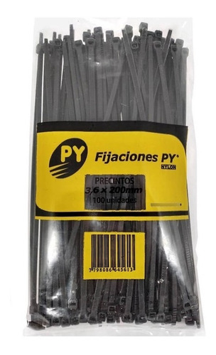 Precintos Negros X 100 Unidades 3.6x140mm Py