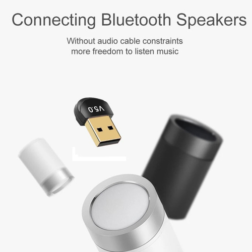 Imagen 3 de 6 de Adaptador Transmisor Receptor Bluetooth 5.0 Usb Notebook Pc