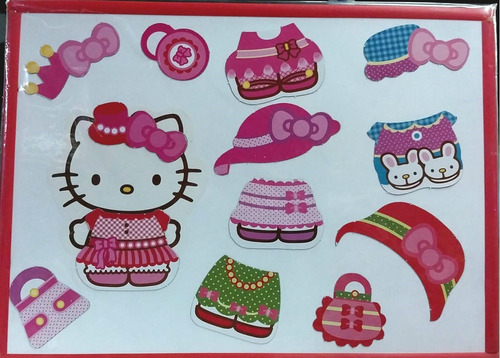 Pizarra 36,5 Cm X 27 Cm + Stickers Imantados Hello Kitty