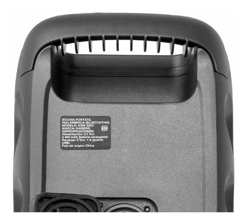 Imagen 4 de 5 de Bocina Recargable 2x3 Bluetooth 10w Rms Multicolor Ksw-5003