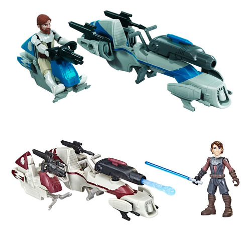 Anakin Y Obi-wan 2-set Barc Speeder Star Wars Mission Fleet
