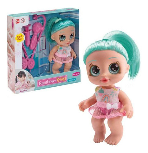 Boneca Baby Rainbow Médica Vinil 816 - Bambola