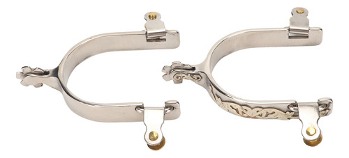Horse Boot Spurs, 1 Par De Cowboys De Aço Inoxidável, Homens