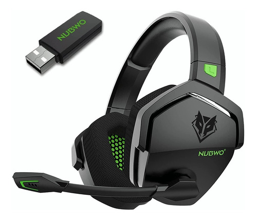 Auriculares gamer inalámbricos Nubwo Gamer Wireless Bluetooth G06 Black and Orange G06-BT-3031 verde