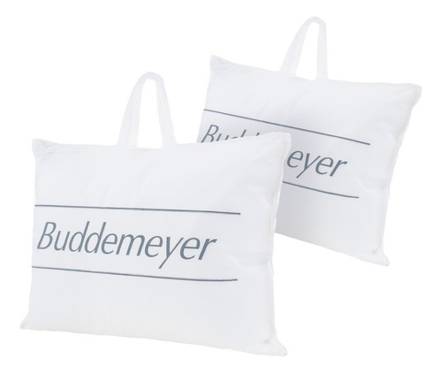 2 Travesseiros Buddemeyer Toque De Pluma 50x70 Cama Casal Cor Branco