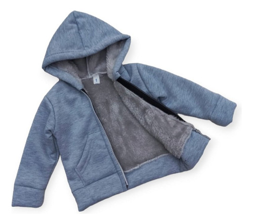 Campera De Abrigo Infantil De Jersey Forradas En Corderito