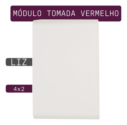 Placa 4x2 Cega Liz Branca
