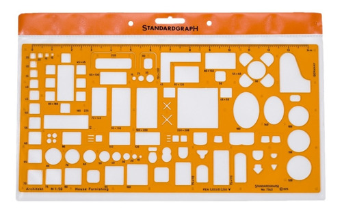 Plantilla Regla De Dibujo Profesional Escala 1:50