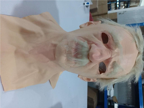A Máscara Peruca Realista 3d Idoso Spoof Prop Halloween 3d