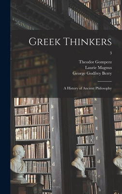 Libro Greek Thinkers; A History Of Ancient Philosophy; 3 ...