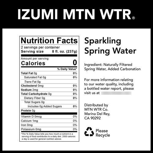 Agua De Manantial Con Gas 473 Ml En Lata Reciclable 12 Unida