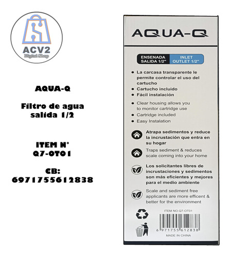 Filtro De Agua 10 Leer Descripción