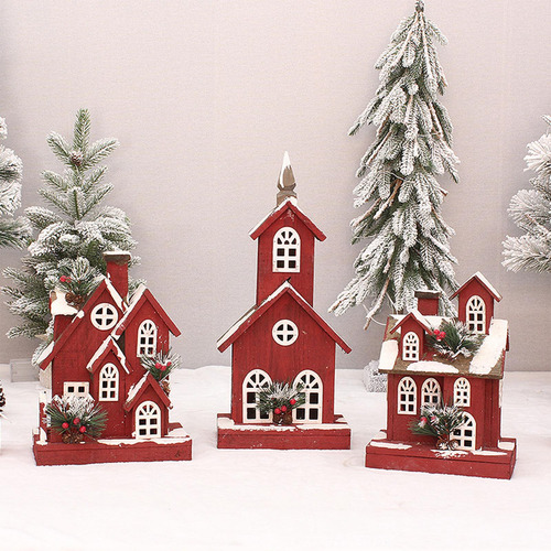 Casa De Neve De Natal Vermelho Natal Crianças Estilo A