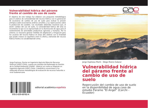 Libro: Vulnerabilidad Hídrica Del Páramo Frente Al Cambio