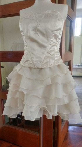Promoción Novia-15 Años - Blanco Natural - Falda Desmontable