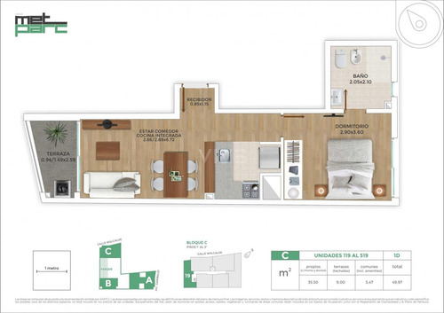 Imagen 7 de 17 de Apartamento 1 Dormitorio, La Blanqueada. 419.