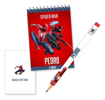 Comprar Anotadores Y Lápiz Personalizado Souvenir 40u Spiderman