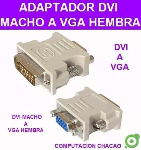 Adaptador Convertidor Dvi 24+5pines Macho A Vga Hembra Tv Et