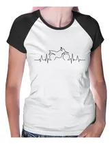 Comprar Baby Look Raglan Batimentos Cardíacos Moto Trail Feminina