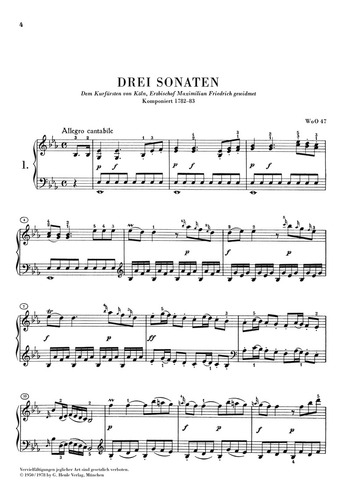L.v. Beethoven: Three Piano Sonatas Woo 47 (kurfursten Sonat