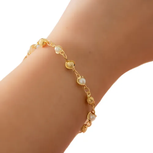 Pulsera Romantic 16cm + Extensor Oro Laminado 18k