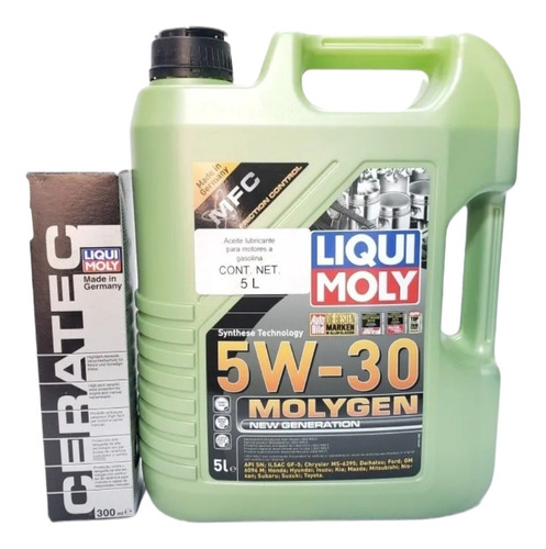 Aceite Motor Liqui Moly 5w30 Molygen 5l + Aditivo Ceratec 