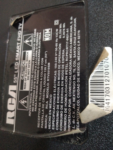 Fuente Rca Mod.rtv5519sm (Usado)
